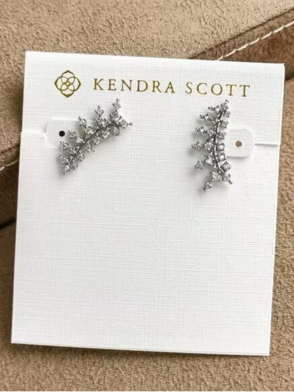 Kendra Scott Silver Crystal Ear Climbers - Silver